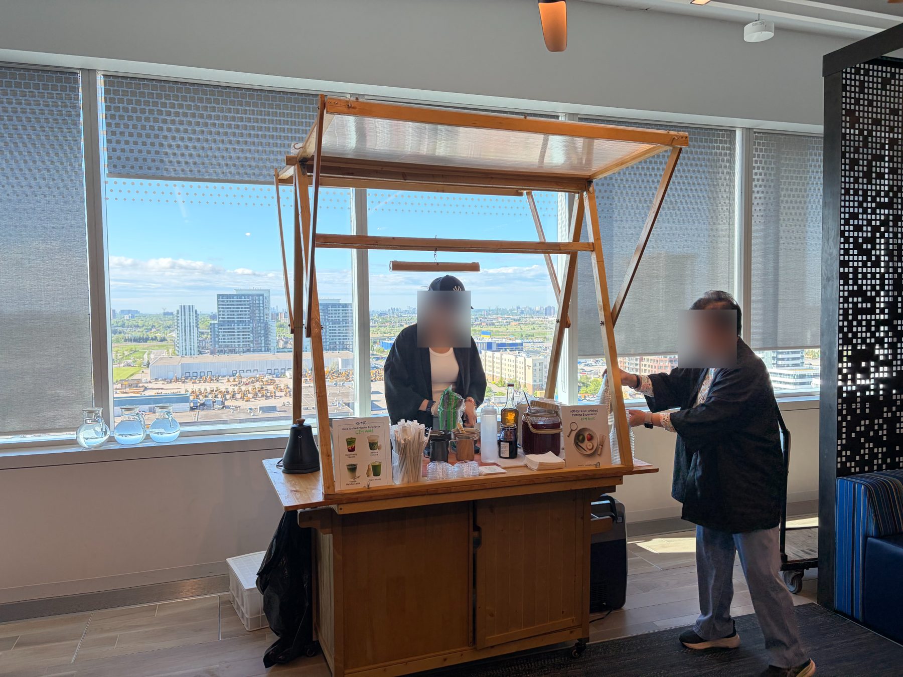 The Gleam & Sip matcha cart at a KPMG corporate activation in Vaughan